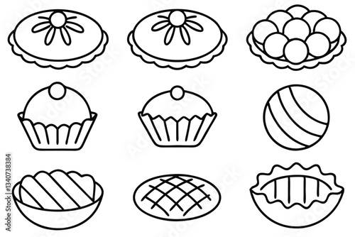 tart line art simple and elegant pastry sketches.eps

