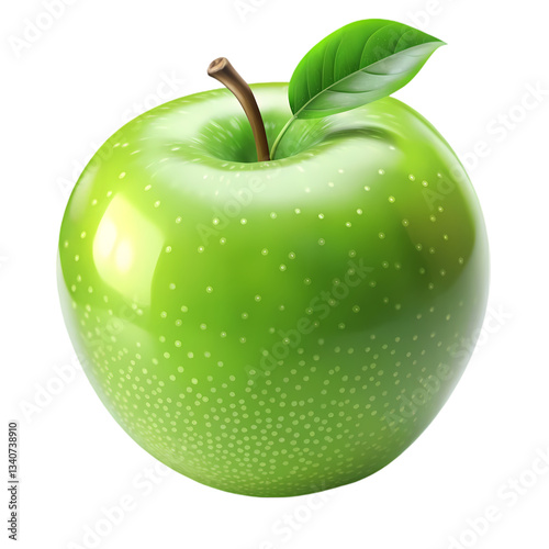 Green Apple: Fresh, Juicy, Healthy isolated on transparent background