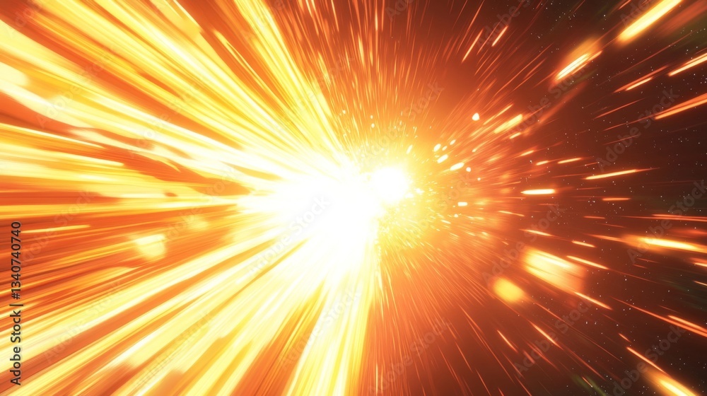 Obraz premium Abstract Golden Light Rays Speed Motion Background