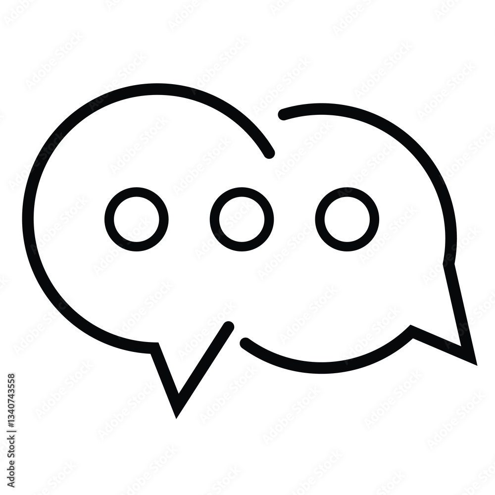 Engaging chat message icon for online communication, Social media message sign. Vector illustration. Engaging chat message icon for online communication, Social media message sign. Vector illustration.