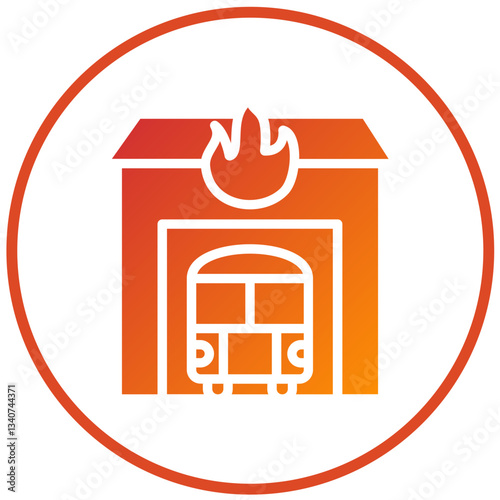 Vector Design Fire Station Icon Style