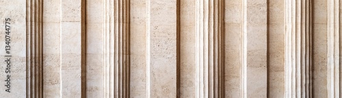 Old church wall with deeply grooved stone cladding, artistic and sacred atmosphere