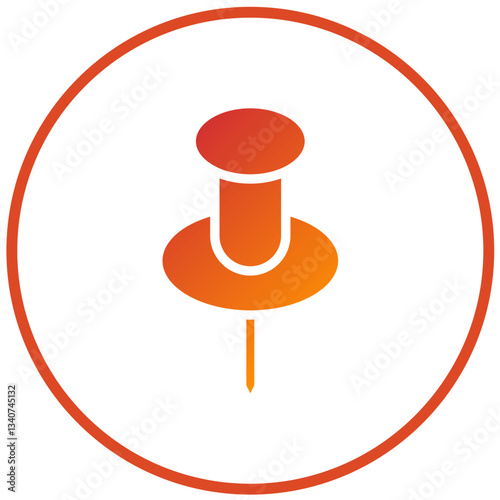 Vector Design Push Pin Icon Style