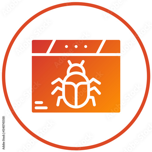 Vector Design Bug Icon Style