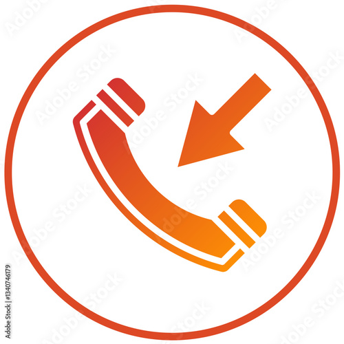 Vector Design Incoming Call Icon Style