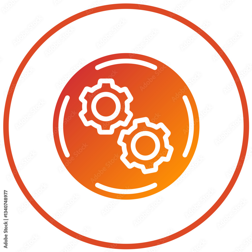 Vector Design Cogwheel Icon Style Vector Design Cogwheel Icon Style