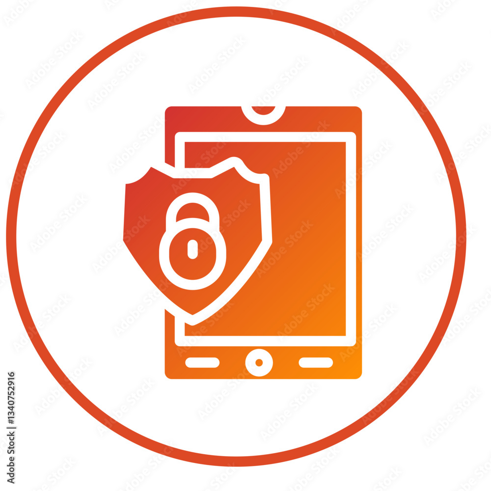 Vector Design Mobile Security Icon Style Vector Design Mobile Security Icon Style