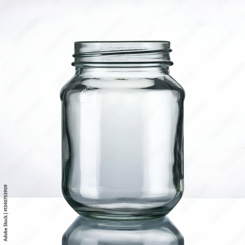 A Pristine Empty Glass Jar Ready For Preserving Summers Bounty Or Holding Cherished Memories With Soft, Diffused Light Against A Bright Backdrop A Pristine Empty Glass Jar Ready For Preserving Summers Bounty Or Holding Cherished Memories With Soft, Diffused Light Against A Bright Backdrop