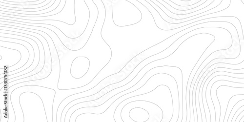 Abstract Blank Detailed Topographic Contour Map Subtle White Vector Background.White wave paper curved reliefs abstract background,paper texture Imitation of a geographical map,