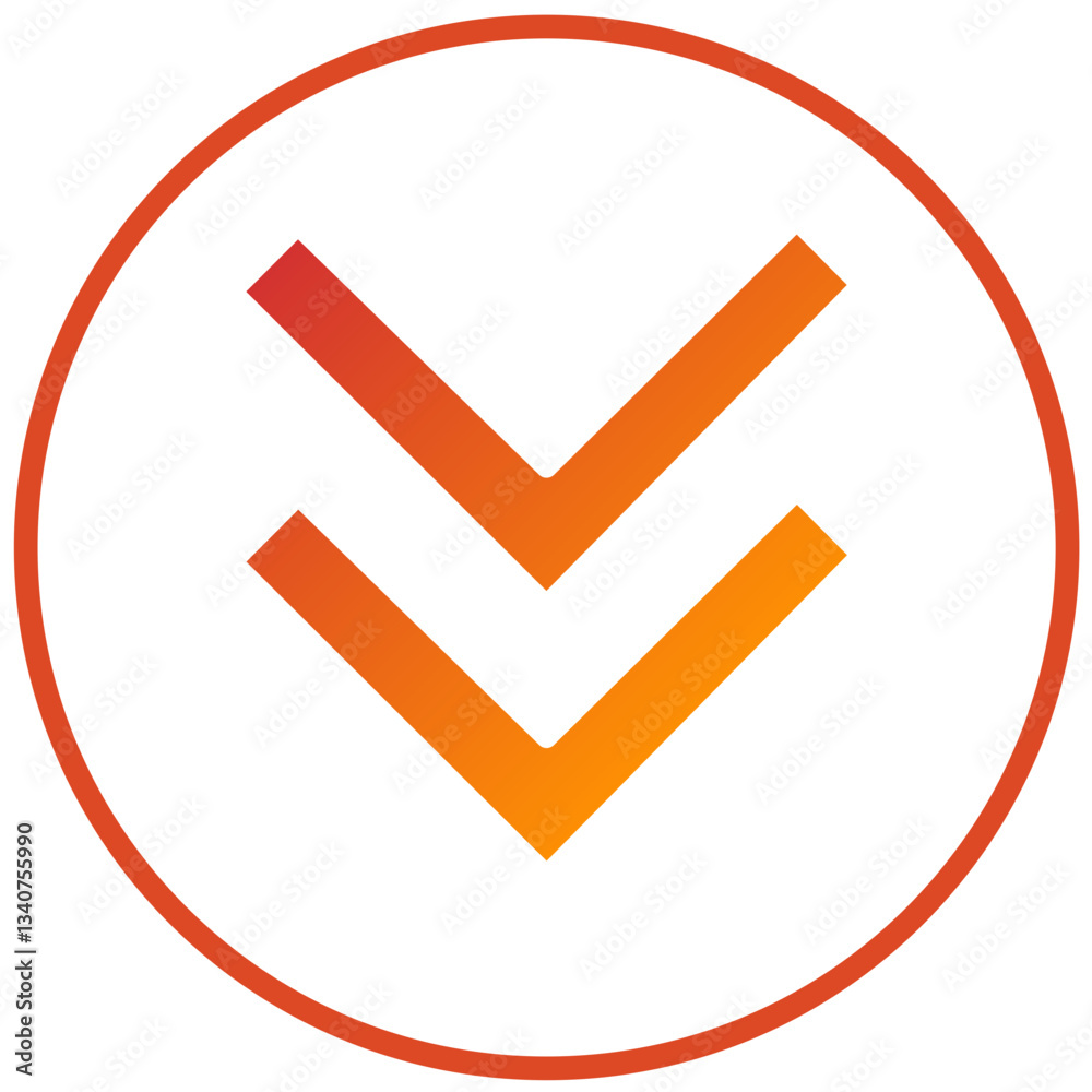 Vector Design Down Chevron Icon Style Vector Design Down Chevron Icon Style