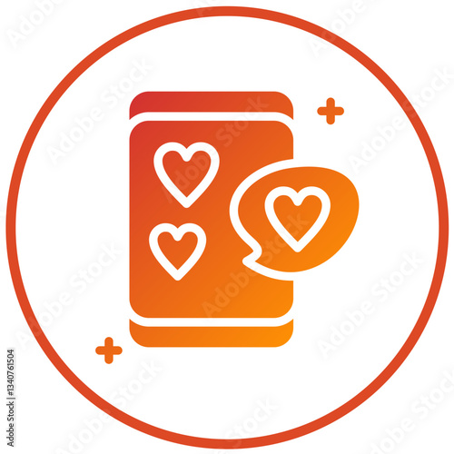 Virtual Date Vector Design Icon Style