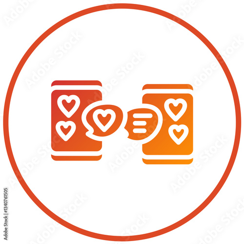 Online Dating Vector Design Icon Style