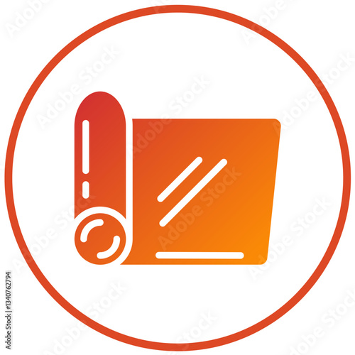 Yoga Mat Vector Design Icon Style