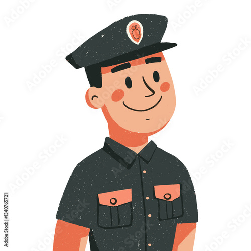 Police man illustration cartoon photography vector