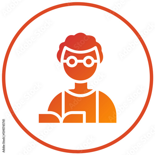 Vector Design Professor Icon Style