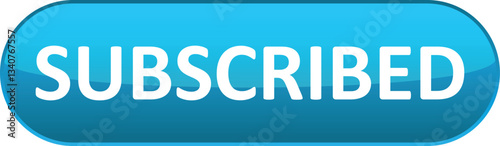 Subscribed Button. Button element for web design and mobile devices. Vector illustration