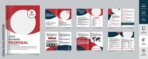 Business brochure design, company portfolio brochure  design. Corporate  12 pages brochure design template