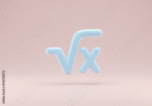 Stylized Square Root Symbol with Soft Shadow