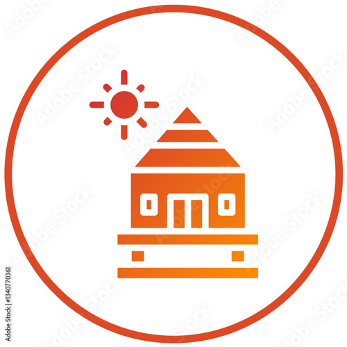 Vector Design Bungalow Icon Style