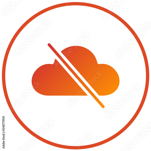 Vector Design Cloud Inaccessible Icon Style