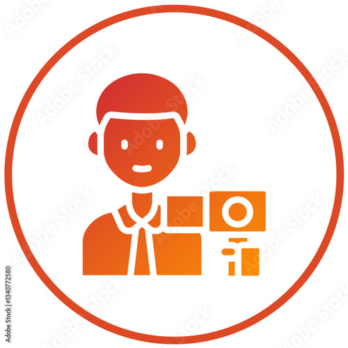 Vector Design Cameraman Icon Style