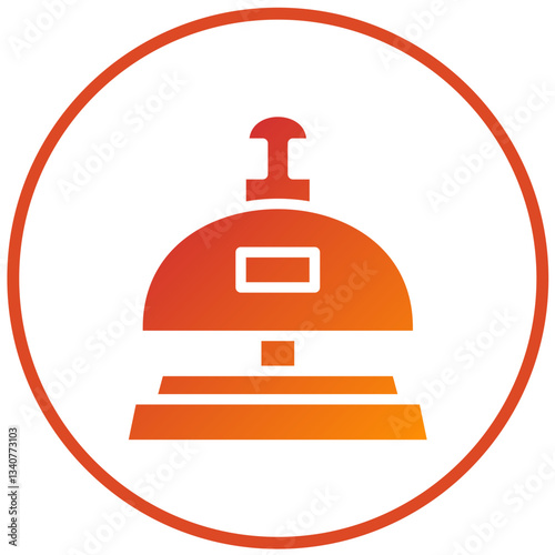 Vector Design Reception Bell Icon Style