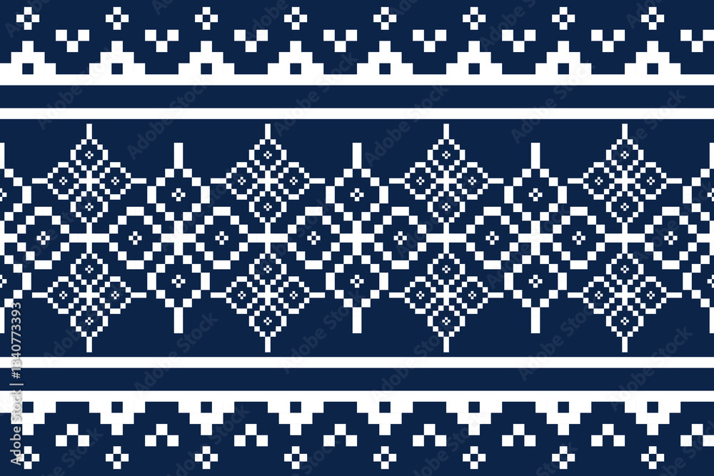 Geometric and cross stitch traditional ethnic pattern.floral pixel art embroidery. Elegance background abstract Aztec seamless pattern for fabric,cloth,dress,carpet,curtain,sarong,batik,wallpaper. Geometric and cross stitch traditional ethnic pattern.floral pixel art embroidery. Elegance background abstract Aztec seamless pattern for fabric,cloth,dress,carpet,curtain,sarong,batik,wallpaper.