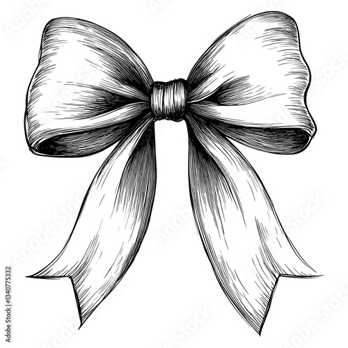 Looped Bow illustration drawing sketch vector