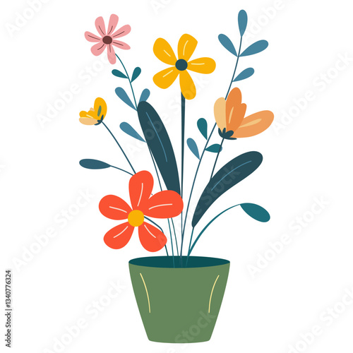Wildflower flowers plant art vector
