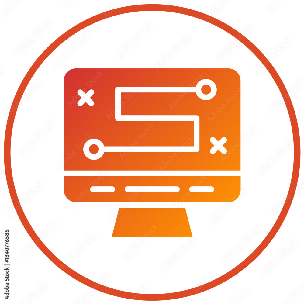 Vector Design Digital Strategy Icon Style Vector Design Digital Strategy Icon Style