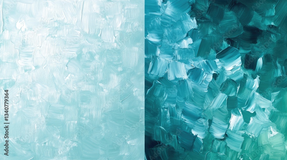 Obraz premium A palette of cool, fresh-toned blues and sea greens to reflect Summer personal colors