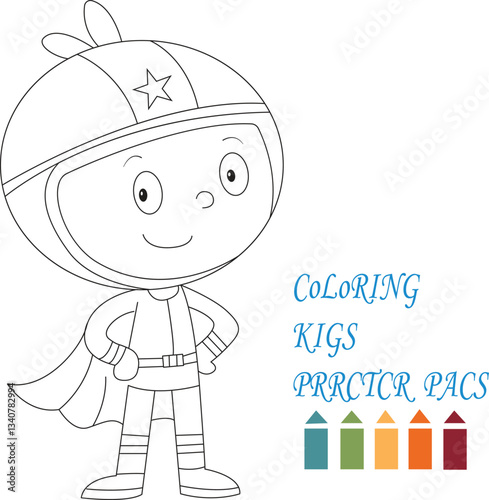 Superhero Coloring Page for Kids