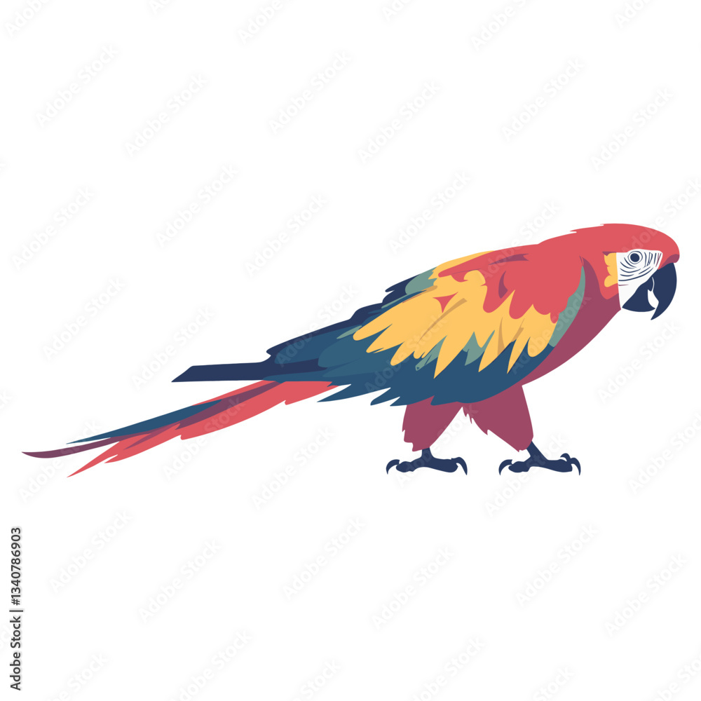 Fototapeta premium Macaw bird illustration parrot vector vector