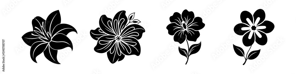 lilac flower icon, lilac flower silhouette vector illustration-simple silhouette illustration of lilac flower, perfect for lilac flower logos and icons lilac flower icon, lilac flower silhouette vector illustration-simple silhouette illustration of lilac flower, perfect for lilac flower logos and icons