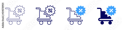 Dynamic wishlist alerts icon in 4 different styles. Thin Line, Line, Bold Line, Duotone. Duotone style. Editable stroke