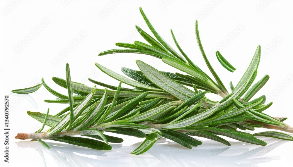 Fototapeta premium falling rosemary leaves isolated