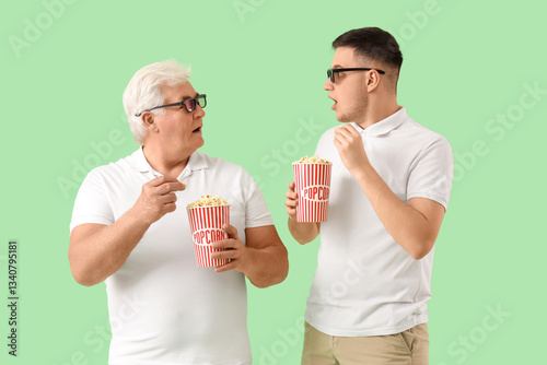 Shocked young man and his f...