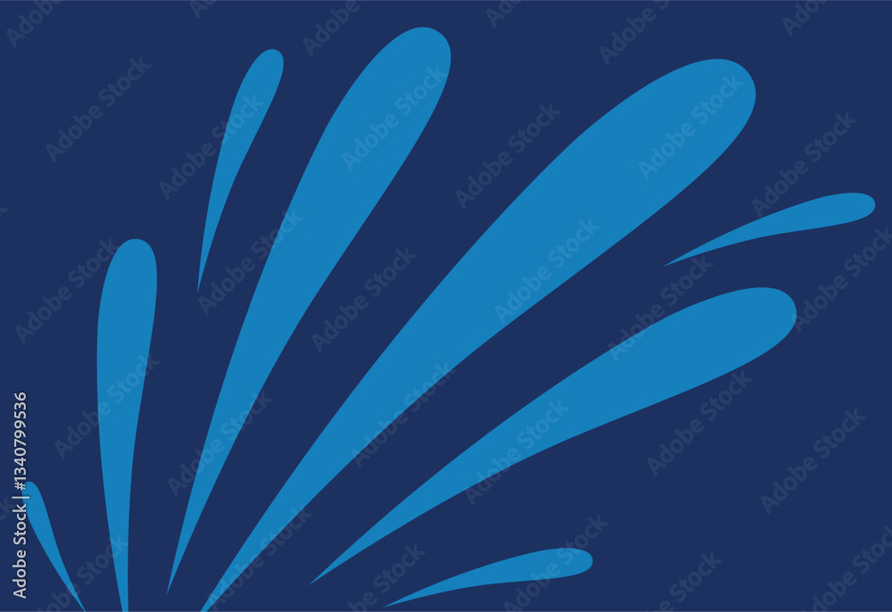 Obraz premium abstract water splash on a dark blue background, vector illustration.