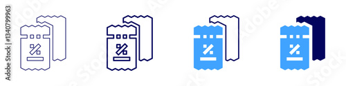 Subscription gifting options icon in 4 different styles. Thin Line, Line, Bold Line, Duotone. Duotone style. Editable stroke