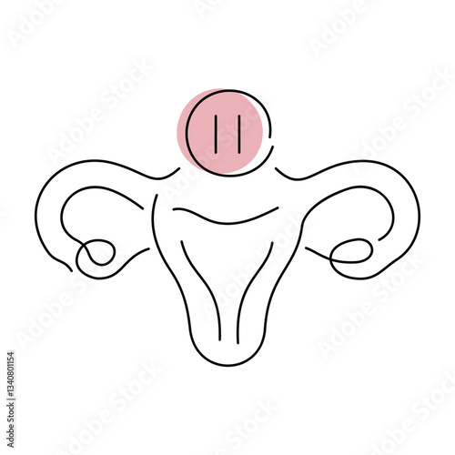 Menopause  concept medical illustration