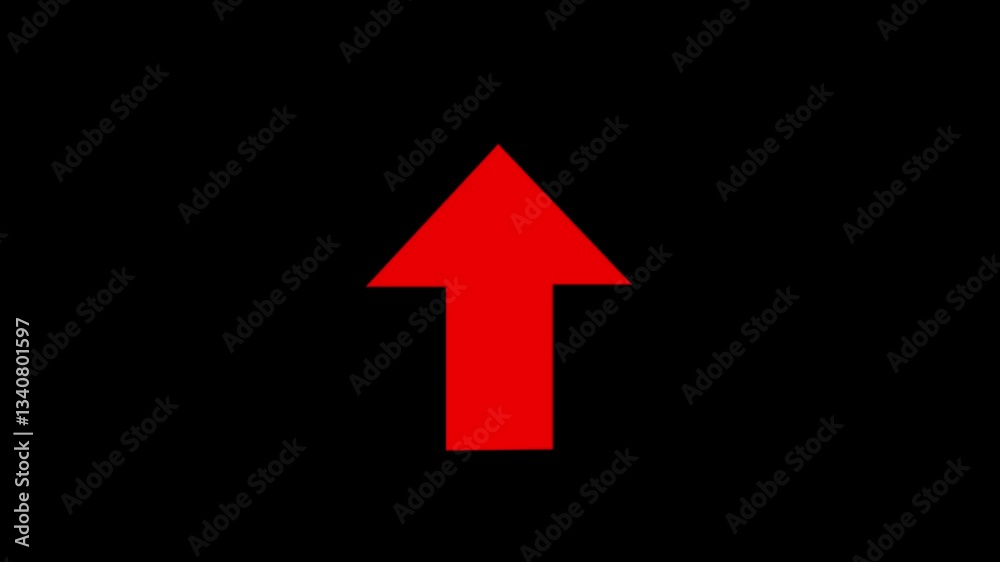 Abstract Directional Animated Arrow Pointing Up, Arrow sign symbol animation on black background. Abstract Directional Animated Arrow Pointing Up, Arrow sign symbol animation on black background.