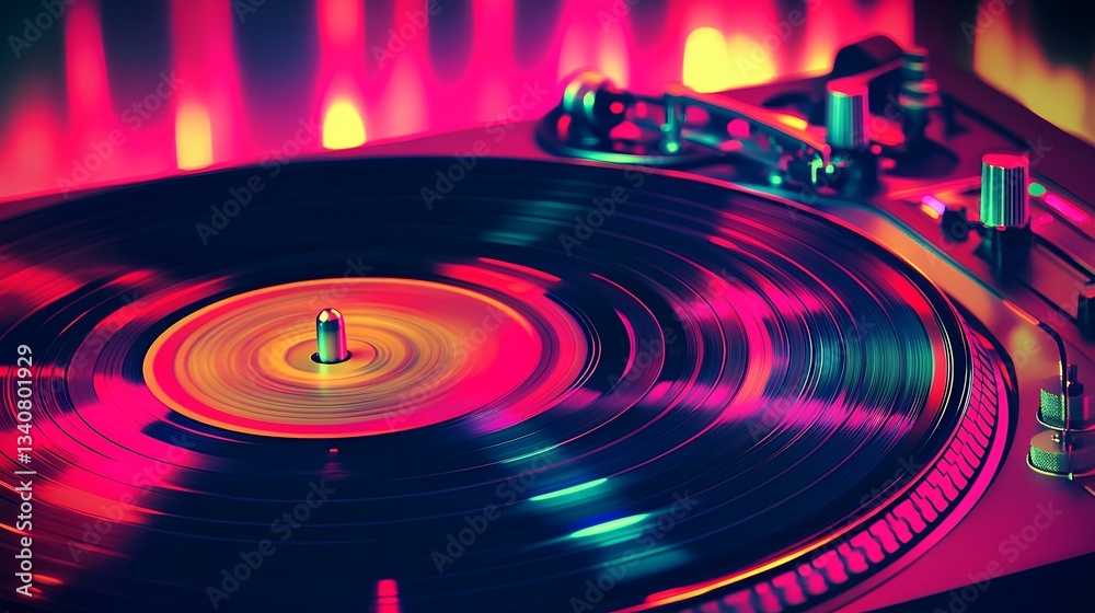 vinyl record player background