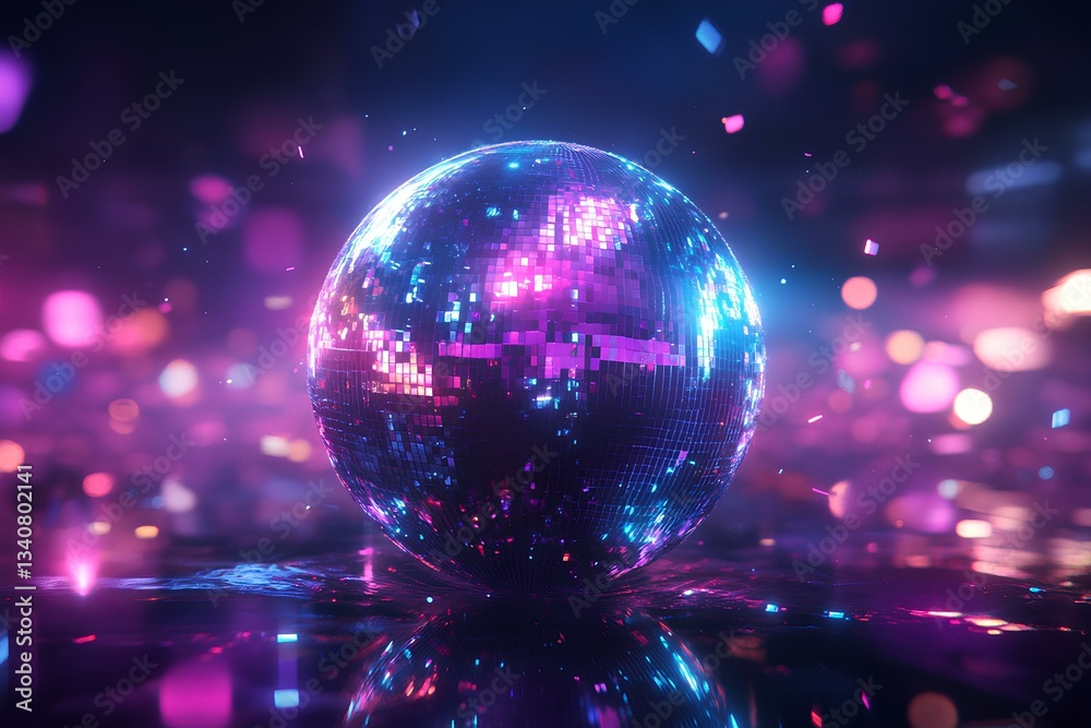 a disco ball planet.