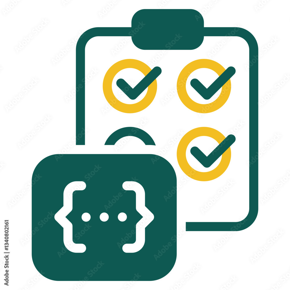 Obraz premium Testing green icon