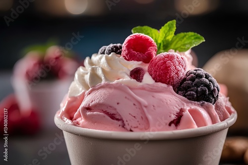 delicious fruit ice cream