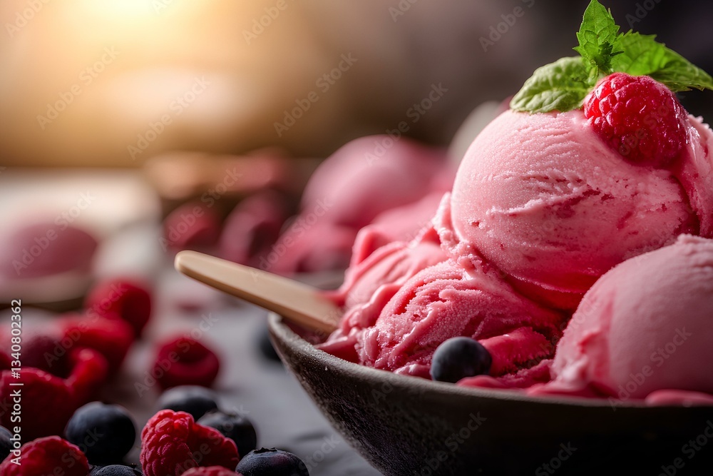delicious fruit ice cream