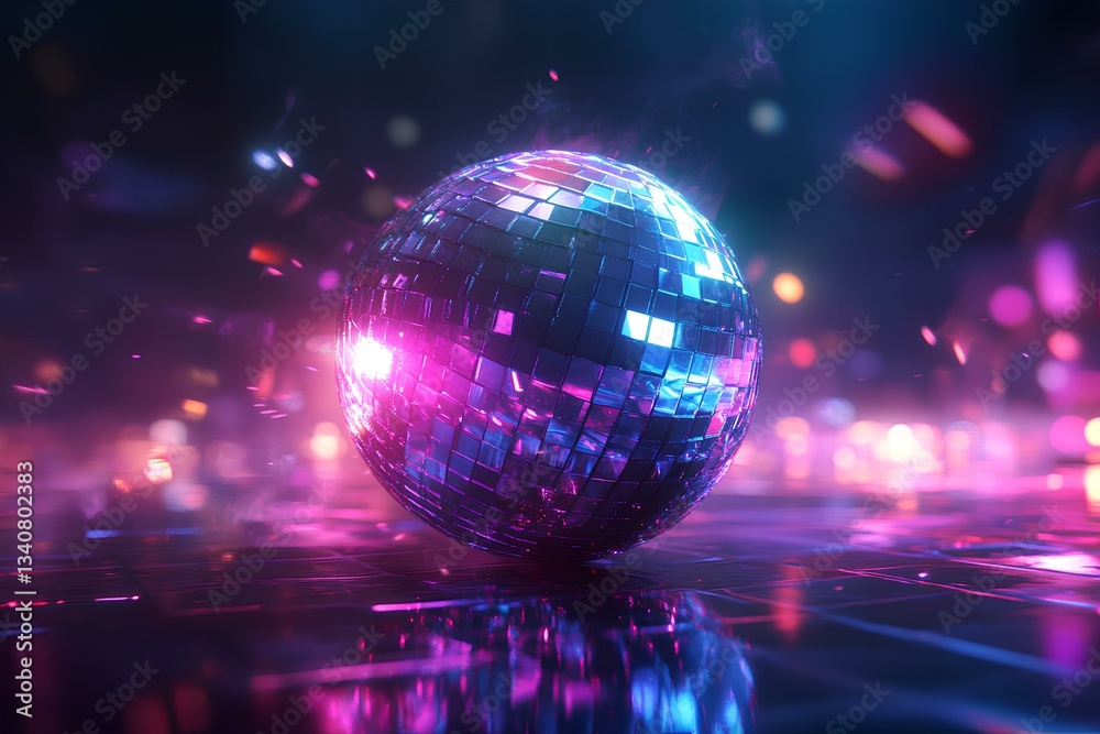 a disco ball planet