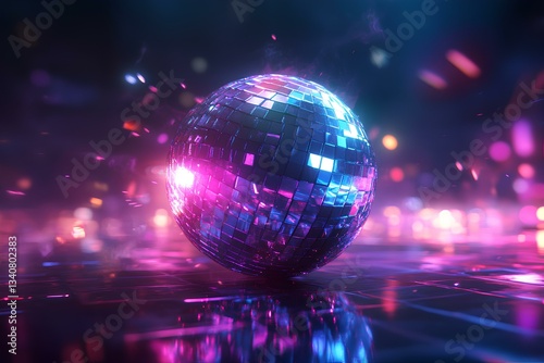 Obraz na płótnie a disco ball planet w salonie