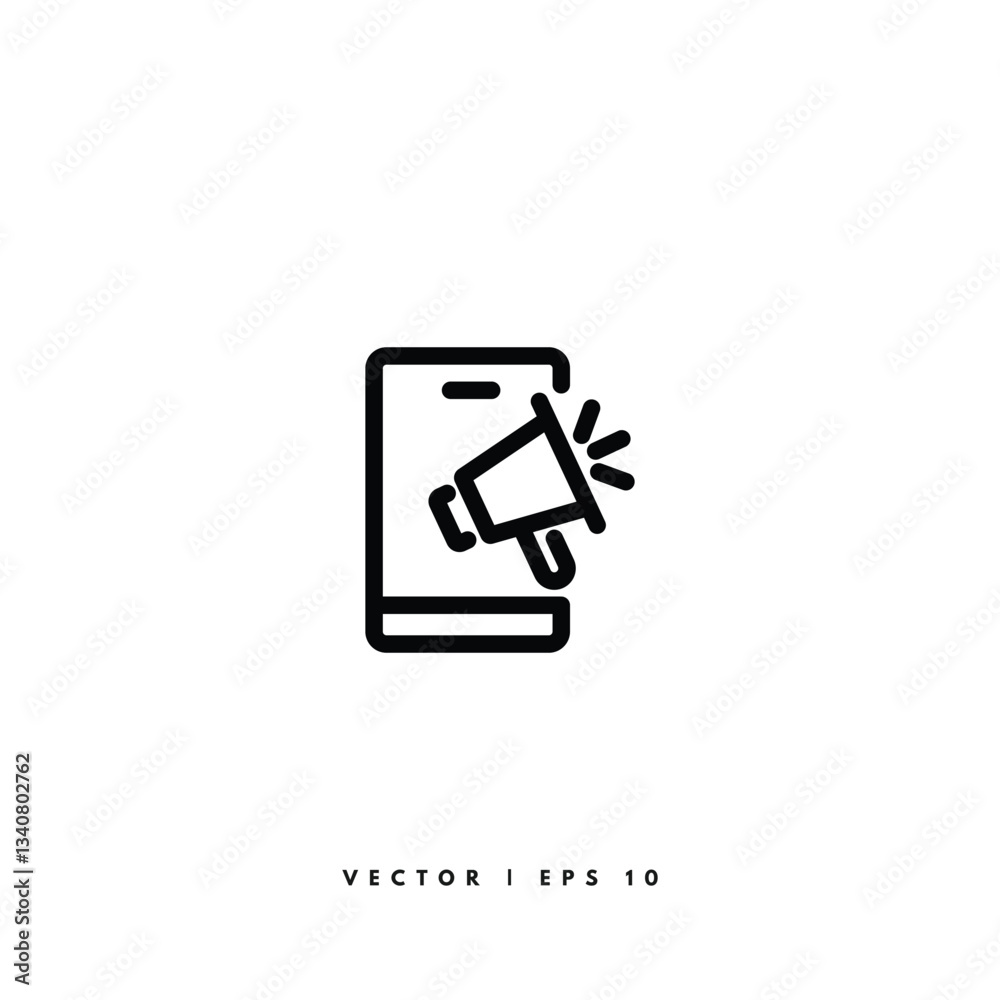 Advertising Icon. Editable Stroke Advertising Icon. Editable Stroke
