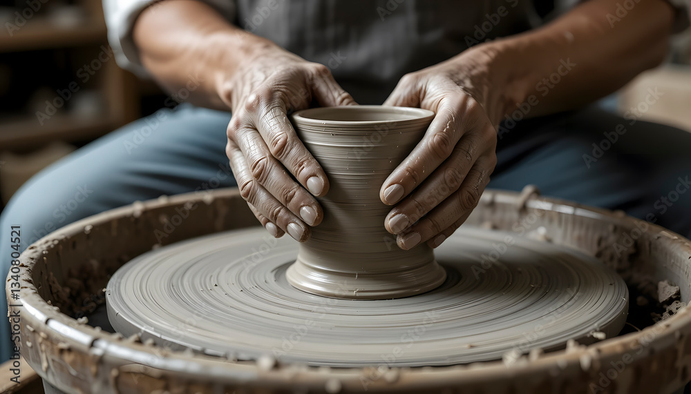 ia generated. potter at work ia generated. potter at work